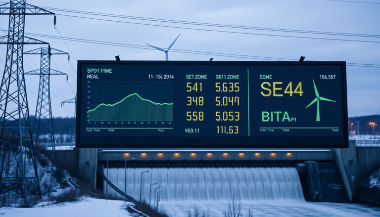 Elpris idag – aktuella spotpriser SE1-SE4
